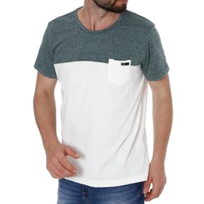 Camiseta Manga Curta Masculina Verde/off White P