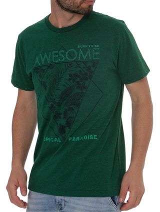 Camiseta Manga Curta Masculina Verde