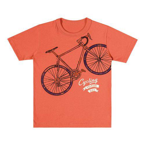 Camiseta Marisol Play Bicicleta Menino Laranja