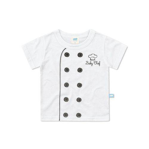 Camiseta Marlan Fantasia Baby Chef Branca