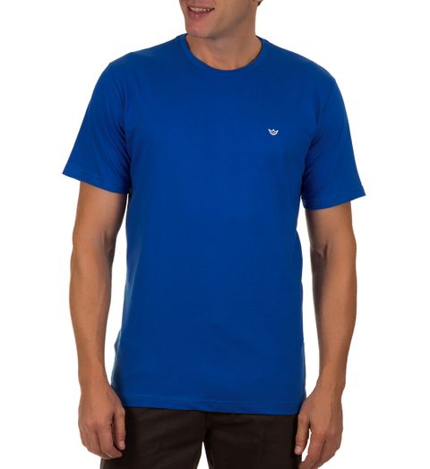 Camiseta Masculina Azul Escuro Lisa - 2