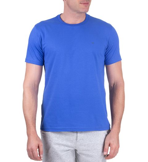 Camiseta Masculina Azul Lisa - 1