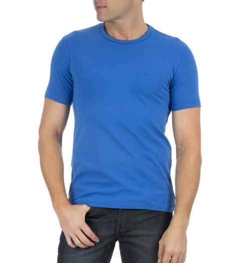 Camiseta Masculina Azul Lisa - G