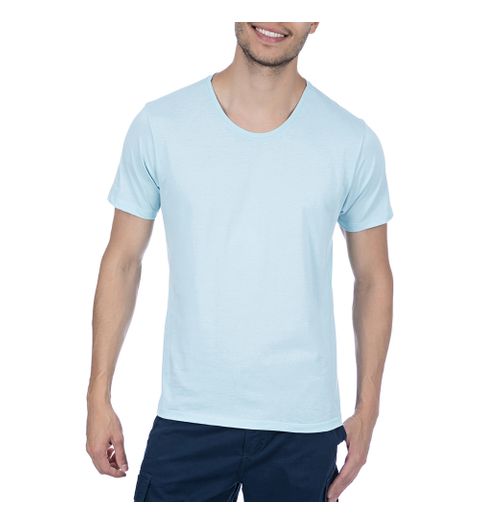 Camiseta Masculina Azul Lisa - P