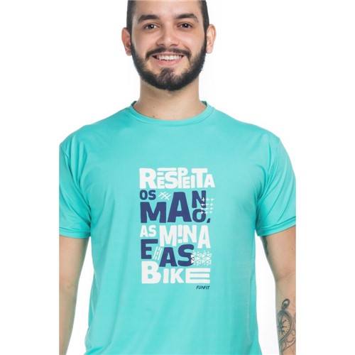 Camiseta Masculina Corrida Funfit - Respeita os Mano as Mina e as Bike P