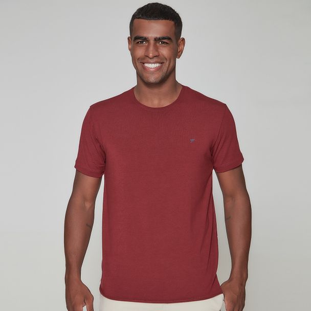 Camiseta Masculina Gola o Basic Red OFV002