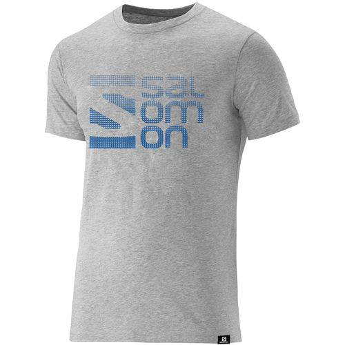 Camiseta Masculina Salomon Dots Ss Cinza Mescla G