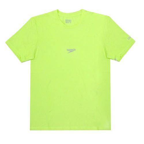 Camiseta Masculina Speedo Basic Stretch Verde Limão Tam. G