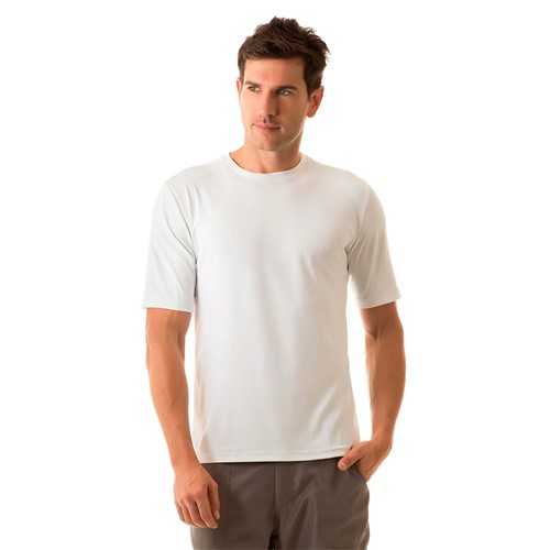 Camiseta Masculina UV.LINE Skin Protection Manga Curta Branca Tamanho G com 1 Unidade
