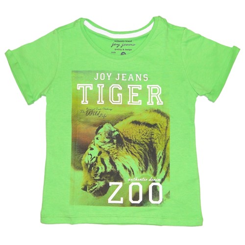 Camiseta Menino Verde Tiger Zoo - Joy By Morena Rosa 2 Anos