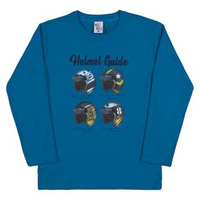 Camiseta Mineral-Infantil Menino-Meia Malha-35855-674 Camiseta Azul-Infantil Menino-Meia Malha-Ref:35855-674-10