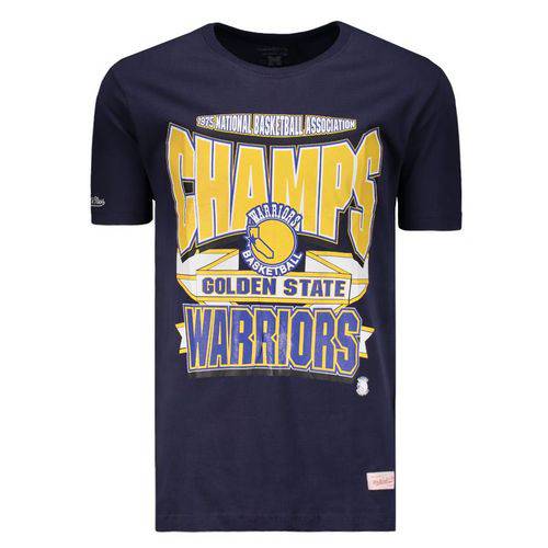 Camiseta Mitchell & Ness NBA Golden State Warriors Marinho