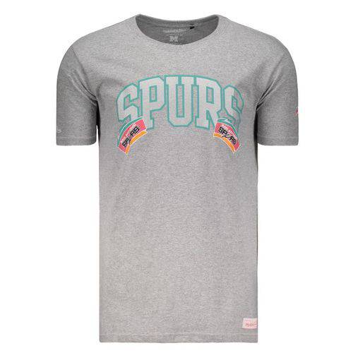 Camiseta Mitchell & Ness NBA San Antonio Spurs Cinza