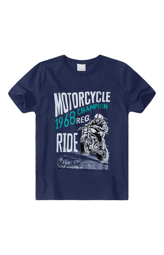 Camiseta Motorcycle Menino Malwee Kids Azul Escuro - 1