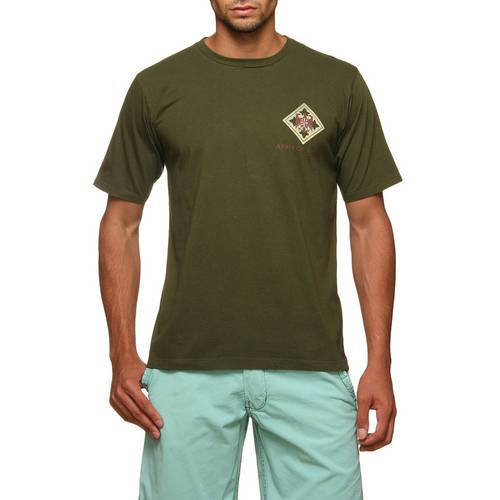 Camiseta Mr. Kitsch Gola Careca Verde Militar P
