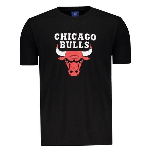 Camiseta Nba Chicago Bulls Escudo Preta