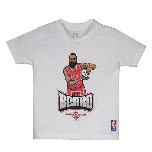 Camiseta NBA Drawing Beard Infantil Branca