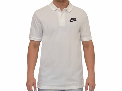 Camiseta Nike Gola Polo Sportswear Branco Preto