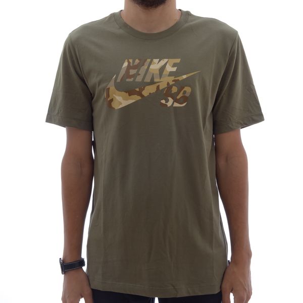 Camiseta Nike SB Icon Camo Green (PP)