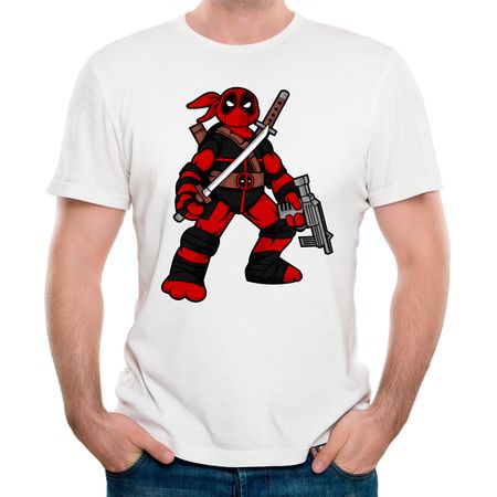 Camiseta Ninja Deadpool P - BRANCO