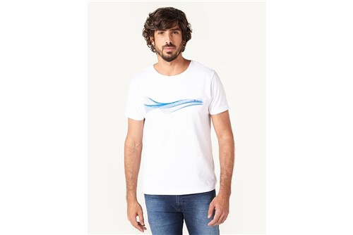 Camiseta Onda Fractal - Branco - M