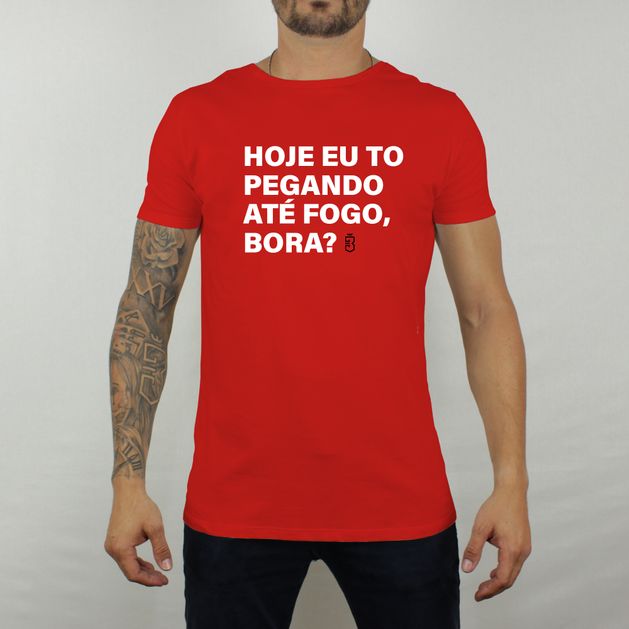 Camiseta Pegando Fogo Vermelha