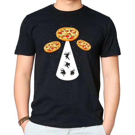 Camiseta Pizza Ufo P - PRETO