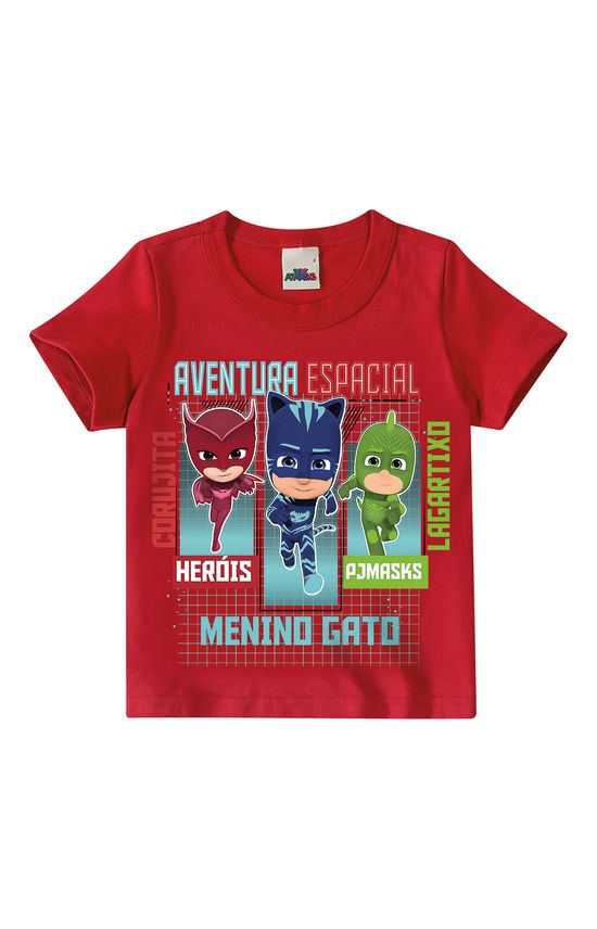 Camiseta PJ Masks® Menino Malwee Kids Vermelho - 1