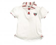 Camiseta Polo Infantil do São Paulo Menina |Doremi Bebê