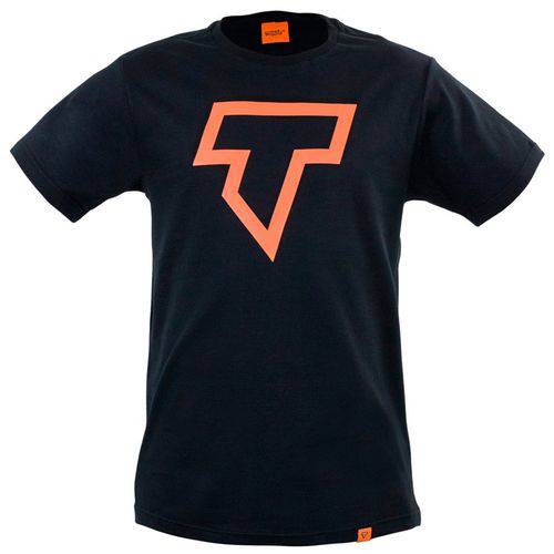 Camiseta Preta Logo T Laranja Trurium - G
