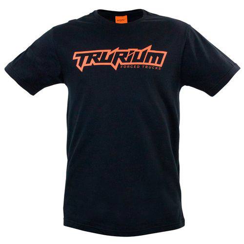 Camiseta Preta Logo Trurium Laranja - M