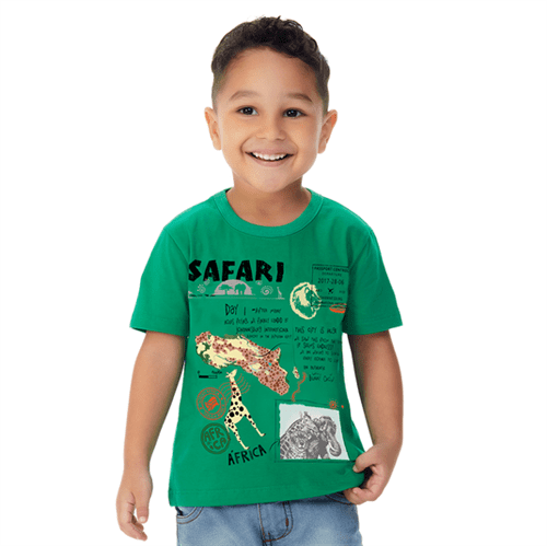 Camiseta Primeiros Passos Abrange Safari Verde 01