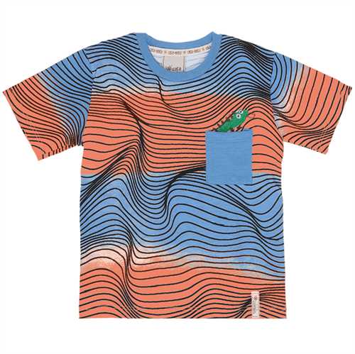 Camiseta Primeiros Passos Cata-Vento Waves Laranja 01