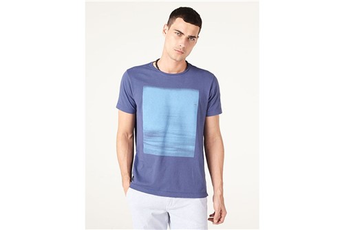 Camiseta Quadro Textura - Azul - XGG