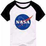 Camiseta Raglan Infantil Nasa Geek Tecnologia Astronauta