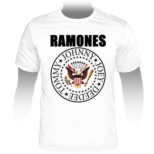 Camiseta Ramones - Cor Branca - Tamanho G