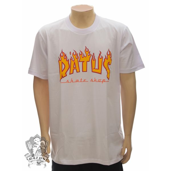 Camiseta Ratus Classic Fire - Branca (P)