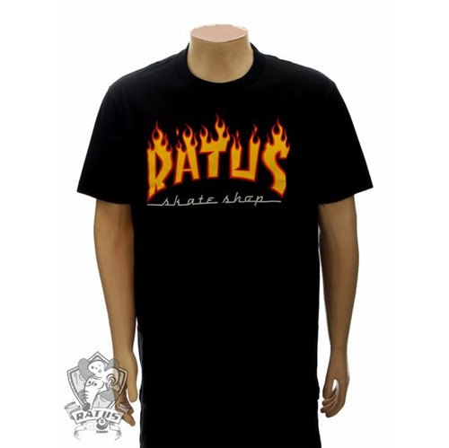 Camiseta Ratus Classic Fire - Preta (G)