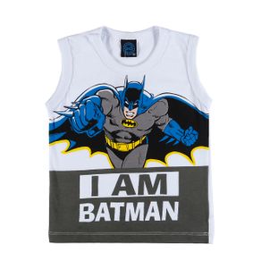 Camiseta Regata Batman Infantil para Menino - Branco 1