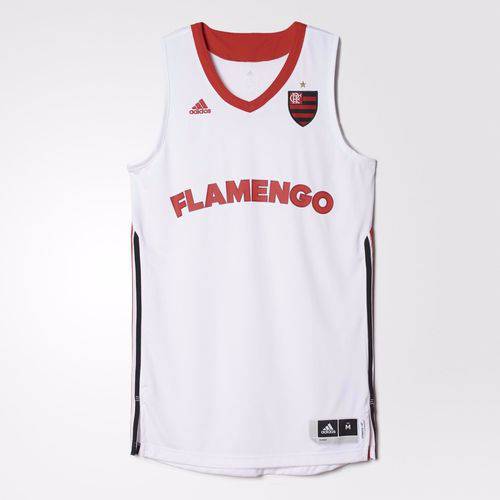 Camiseta Regata de Basquete Flamengo Adidas Branca II 2015 2016 - AI4777