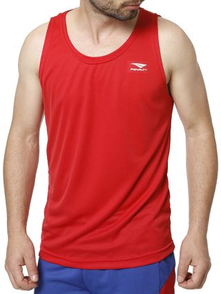 Camiseta Regata Esportiva Masculina Penalty Vermelho