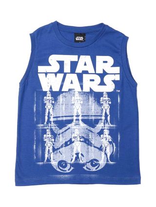 Camiseta Regata Star Wars Infantil para Menino - Azul