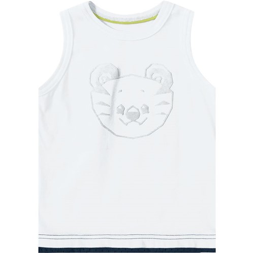 Camiseta Regata Tigor T. Tigre Branca Bebê Menino