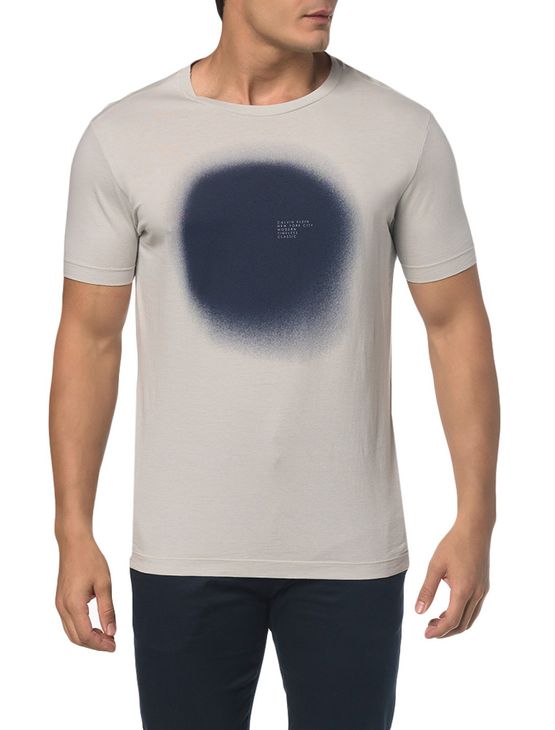 Camiseta Regular C Estampa Frent - Gelo - PP