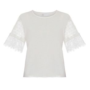 Camiseta Renda Eva Off White/p