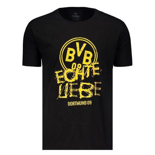 Camiseta Retrômania Borussia Dortmund Casual Preta