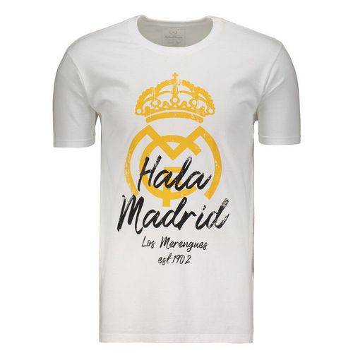 Camiseta Retrômania Real Madrid Casual Branca