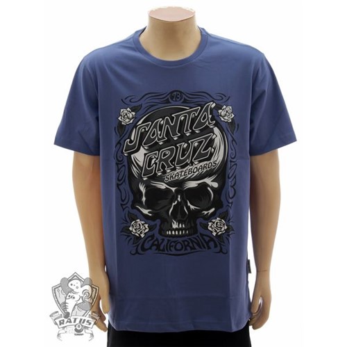 Camiseta Santa Cruz Skull Dot Azul Claro (M)
