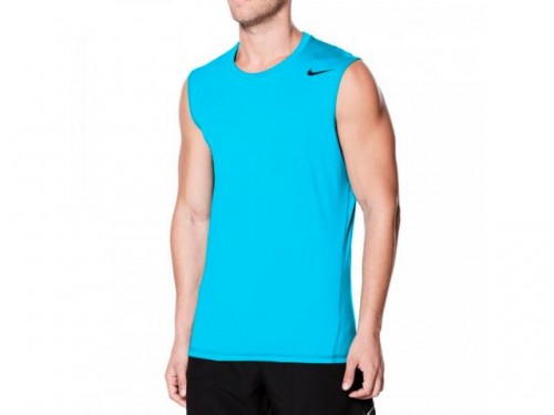 Camiseta Sem Mangas Dri Fit Azul Nike