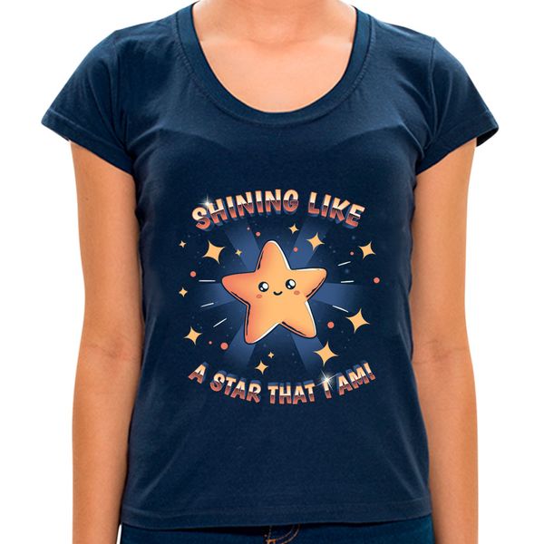 Camiseta Shining Like a Star - Feminina MA - Camiseta Shinning Like a Star - Feminina - P